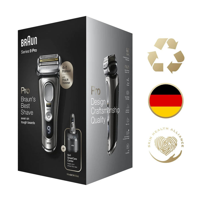 EAN 8700216020206 - Braun Series 9 Pro 9465cc Máquina de afeitar de láminas Recortadora Negro, Plata imagen 3
