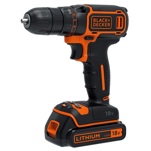EAN 5035048645482 - Black & Decker BDCDC18K-QW taladro Sin llave Negro, Naranja imagen 1