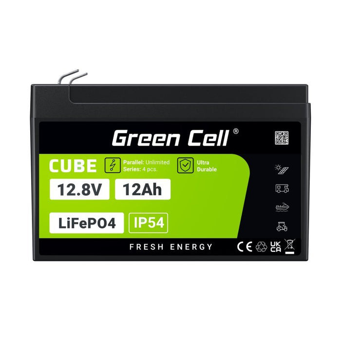 EAN 5904326374881 - Green Cell LFPGC12V12AH batería para sistema ups Fosfato de hierro-litio (LiFePo4) 12,8 V 12 Ah imagen 11