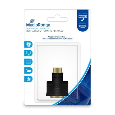 EAN 4260459615736 - MediaRange MRCS171 cambiador de género para cable HDMI DVI-I Negro imagen 1