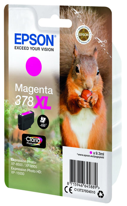 EAN 8715946645889 - Epson Squirrel C13T37934010 cartucho de tinta 1 pieza(s) Original Alto rendimiento (XL) imagen 3