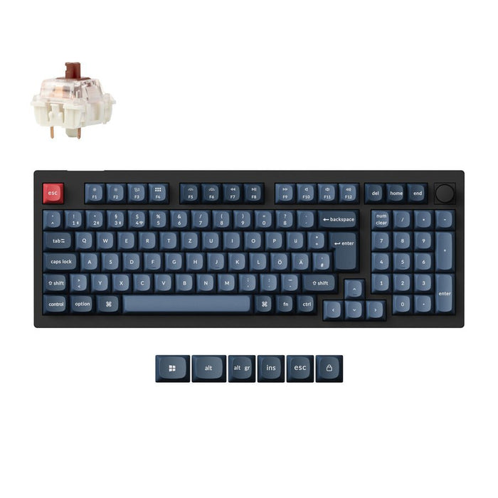 EAN 4895248878063 - Keychron V5 Max teclado Universal RF Wireless + Bluetooth QWERTZ Alemán Negro, Azul oscuro imagen 2