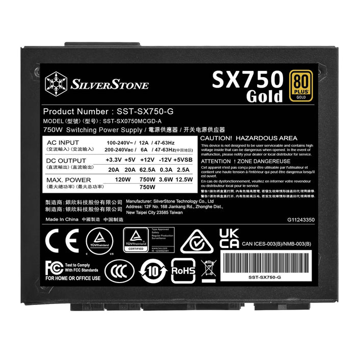 EAN 4710679813820 - Silverstone SX750 Gold unidad de fuente de alimentación 750 W 20+4 pin ATX SFX Negro imagen 11