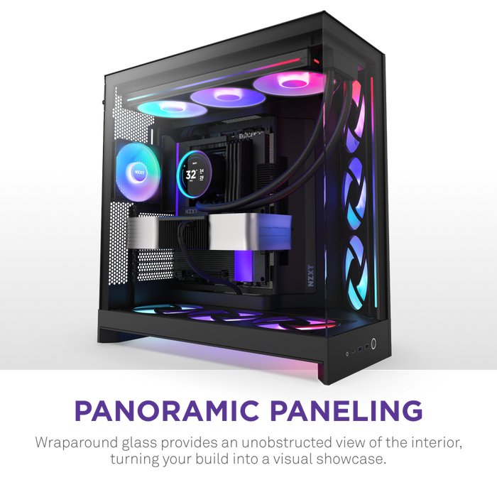 EAN 5056547207681 - NZXT H9 Flow RGB+ Midi Tower Negro imagen 7