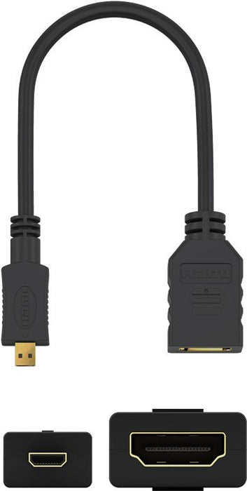 EAN 4040849586835 - Wentronic 58683 cable HDMI 0,15 m HDMI tipo D (Micro) HDMI tipo A (Estándar) Negro imagen 2