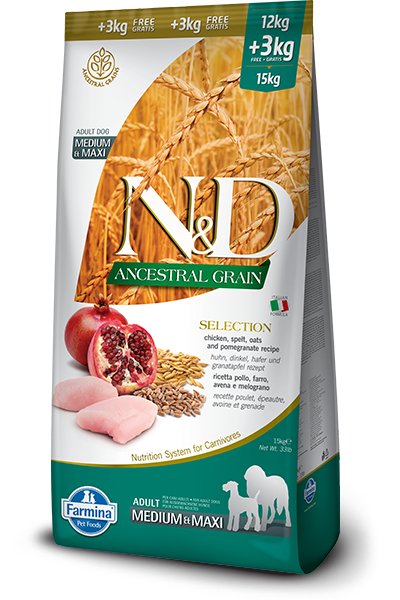 EAN 8010276038135 - Farmina Pet Food N&D Ancestral Grain Canine 15 kg Adulto Pollo imagen 1