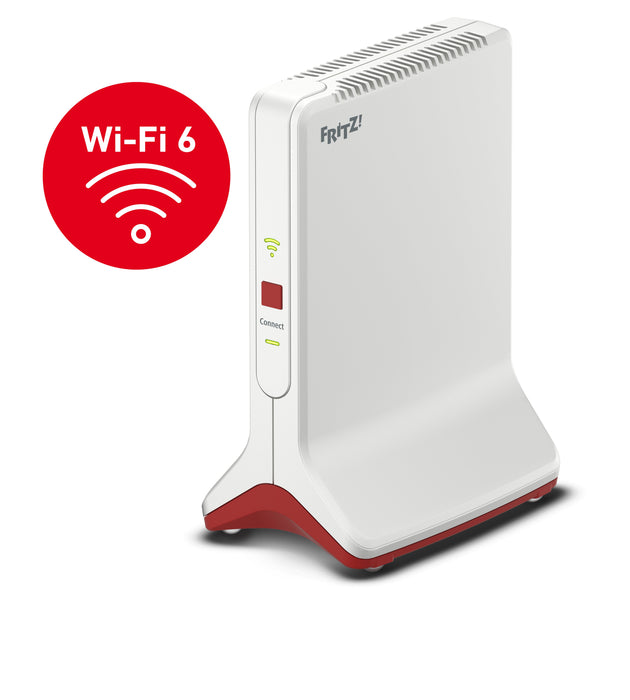 EAN 4023125029080 - Repeater FRITZ! 6000 router inalámbrico Ethernet Tribanda (2,4 GHz/5 GHz/5 GHz) Rojo, Blanco imagen 2