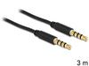 EAN 4043619834372 - DeLOCK 3.5mm - 3.5mm, 3m cable de audio 3,5mm Negro imagen 1