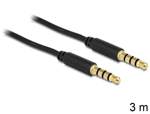 EAN 4043619834372 - DeLOCK 3.5mm - 3.5mm, 3m cable de audio 3,5mm Negro imagen 1