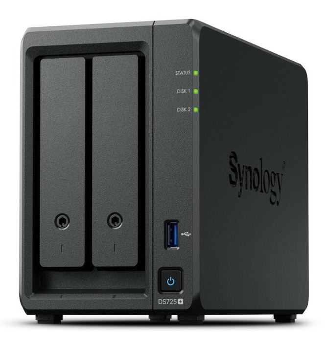 EAN 4711174726035 - Synology DiskStation DS725+ servidor de almacenamiento NAS Ryzen Embedded R1600 4 GB DDR4 0 TB Negro imagen 1