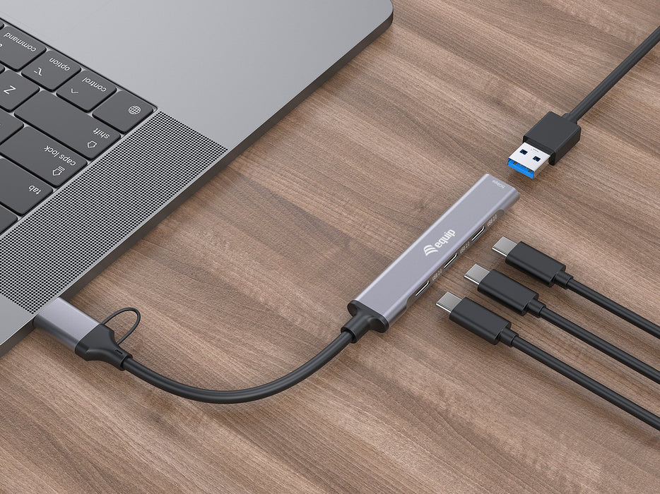 EAN 4015867242964 - Equip 128969 hub de interfaz USB 3.2 Gen 1 (3.1 Gen 1) Type-C 5000 Mbit/s Gris imagen 3