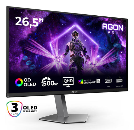 EAN 4038986183031 - AOC AGON PRO AG276QKD2 pantalla para PC 67,3 cm (26.5") 2560 x 1440 Pixeles Quad HD QD-OLED Negro, Gris imagen 2