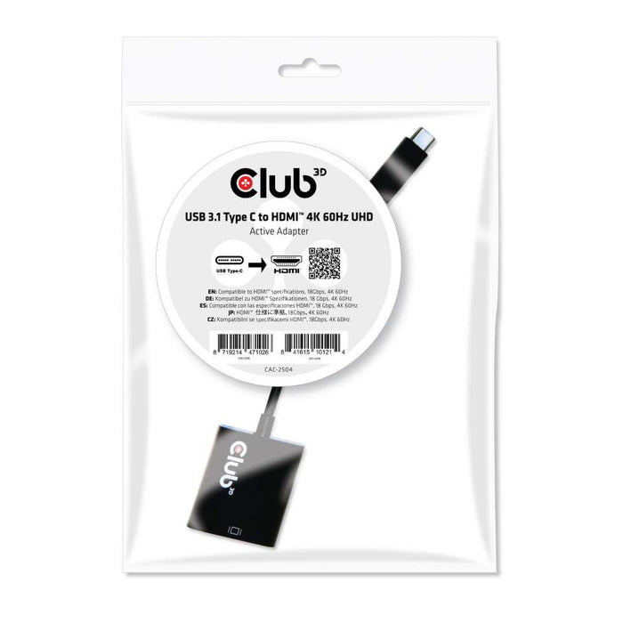 EAN 8719214471026 - CLUB3D CAC-2504 cambiador de género para cable Negro imagen 2