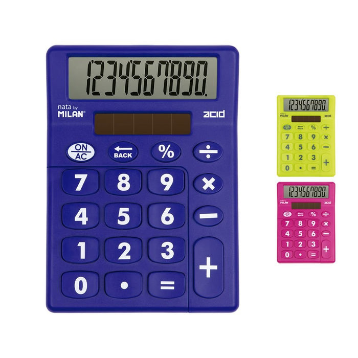EAN 8411574105992 - Milan 159906ACD calculadora Escritorio Calculadora básica Azul, Rosa, Amarillo imagen 2