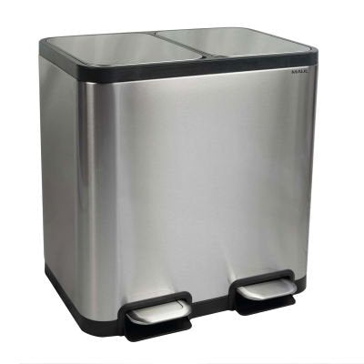 EAN 4002390095860 - MAUL 9502294 cubo de basura Rectangular Acero inoxidable Negro, Plata imagen 1