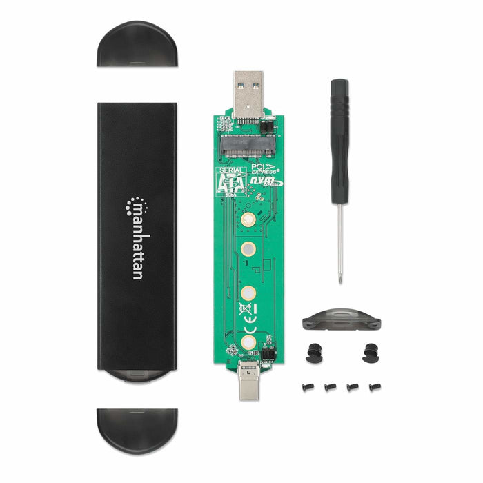 EAN 0766623130639 - Manhattan 130639 caja para disco duro externo Caja externa para unidad de estado sólido (SSD) Negro imagen 5