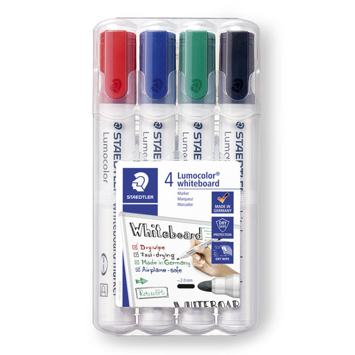 EAN 4007817328934 - Staedtler Lumocolor marcador 4 pieza(s) Punta redonda Negro, Azul, Verde, Rojo imagen 2