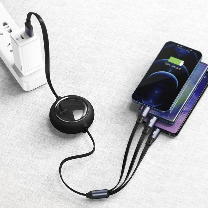 EAN 6953156203945 - Baseus CAMLT-MJ01 cable USB 1,2 m USB A USB C/Micro-USB B/Lightning Negro imagen 2