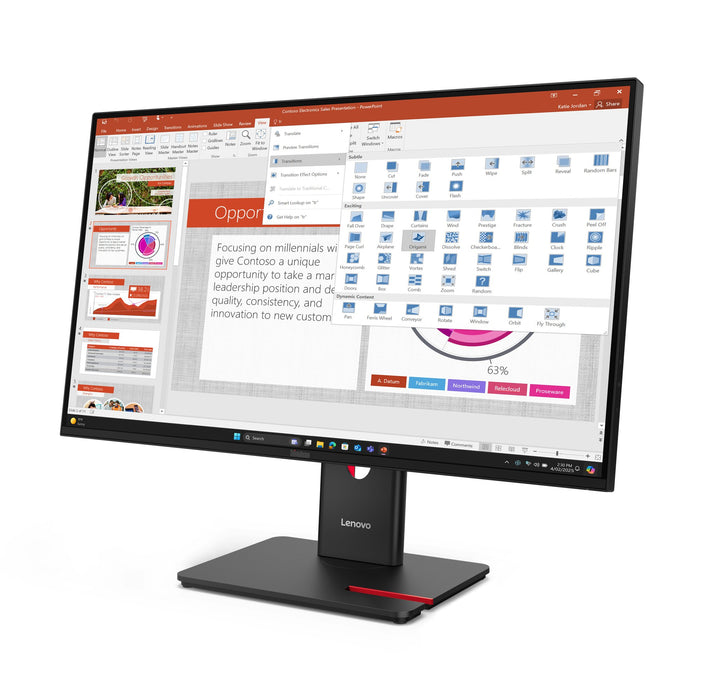EAN 198155817373 - Lenovo ThinkVision T27-40 LED display 68,6 cm (27") 1920 x 1080 Pixeles Full HD Negro imagen 2