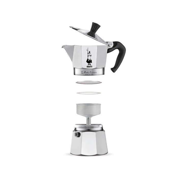 EAN 8006363011617 - Bialetti Moka Express Cafetera italiana 0,06 L Aluminio, Negro imagen 8