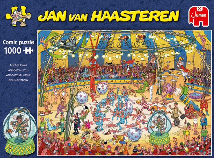 EAN 8710126190890 - Jan van Haasteren Acrobate Circus 1000 pcs Puzzle rompecabezas 1000 pieza(s) Cómics imagen 6