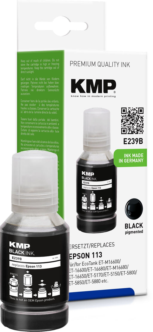 EAN 4011324374445 - KMP 1655,0001 cartucho de tinta 1 pieza(s) Compatible Negro imagen 1