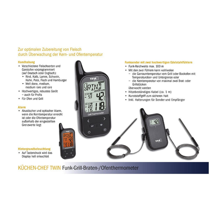 EAN 4009816031228 - TFA-Dostmann KÜCHEN-CHEF TWIN termómetro de comida 0 - 300 °C Digital imagen 8