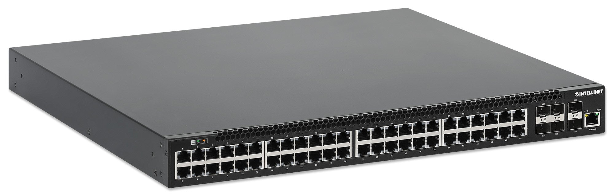 EAN 766623562041 - Intellinet 562041 switch Gestionado L3 Gigabit Ethernet (10/100/1000) Energía sobre Ethernet (PoE) Negro imagen 2