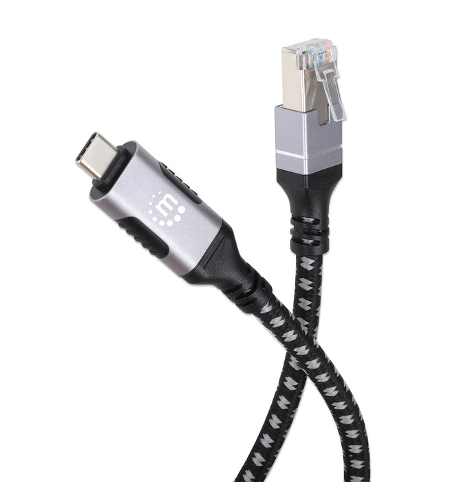 EAN 0766623394826 - Manhattan 394826 cambiador de género para cable RJ-45 USB-C Negro, Plata imagen 5