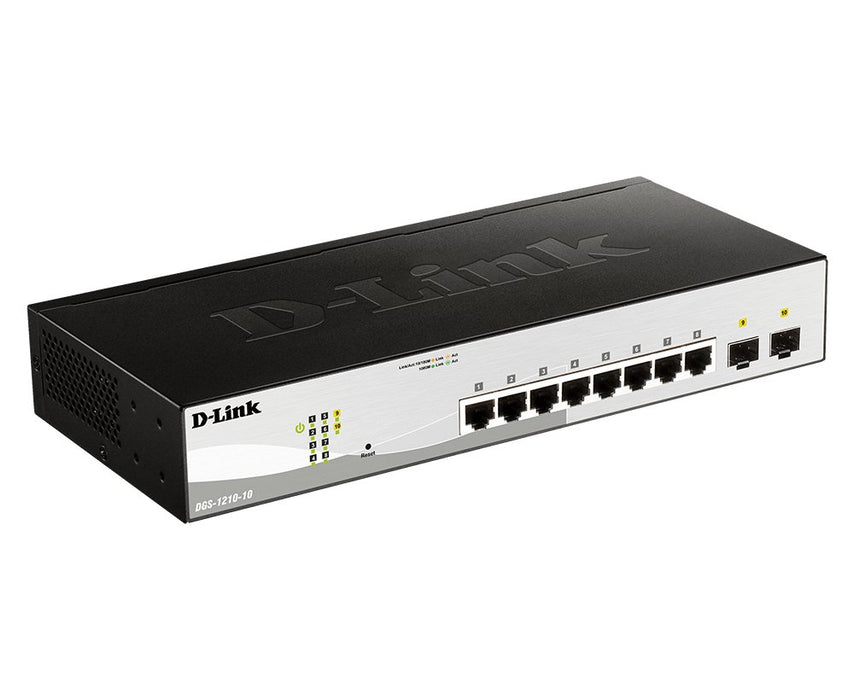 EAN 0790069411670 - D-Link DGS-1210-10 switch Gestionado L2 Gigabit Ethernet (10/100/1000) 1U Negro, Gris imagen 2
