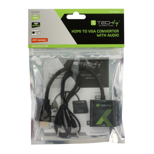 EAN 8057685306493 - Techly HDMI - VGA+3.5mm M/F 0,15 m Negro imagen 2