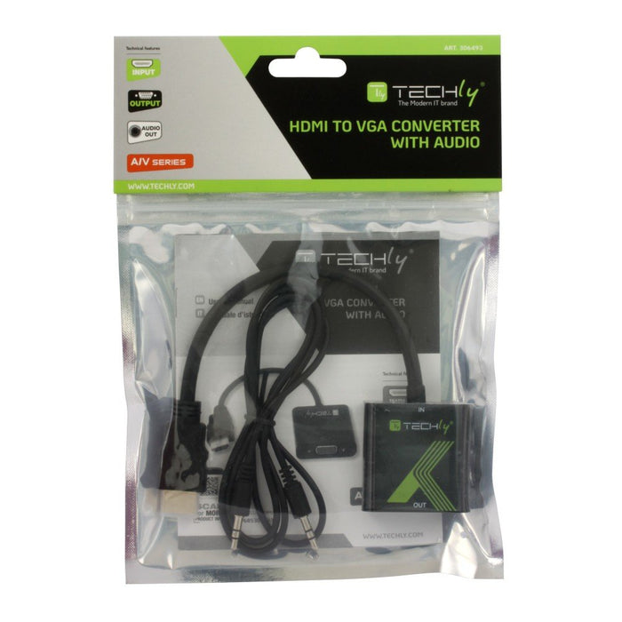 EAN 8057685306493 - Techly HDMI - VGA+3.5mm M/F 0,15 m Negro imagen 2