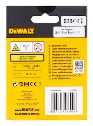 EAN 5054905286002 - DeWALT DW055PL-XJ telémetro Medidor láser de distancias Negro, Amarillo 16 m imagen 6