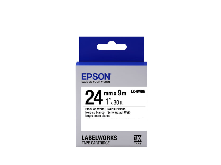 EAN 8715946611648 - Epson LK-6WBN cinta para impresora de etiquetas Negro sobre blanco imagen 1