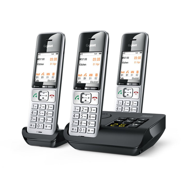 EAN 4250366866659 - Gigaset COMFORT 500A Trio Teléfono DECT/analógico Identificador de llamadas Negro, Plata imagen 11