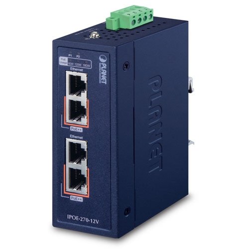 EAN 4711605285032 - PLANET IPOE-270-12V switch Energía sobre Ethernet (PoE) Azul imagen 1