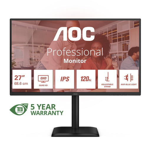 EAN 4038986182812 - AOC E4 Q27E4U pantalla para PC 68,6 cm (27") 2560 x 1440 Pixeles Quad HD LED Negro imagen 1