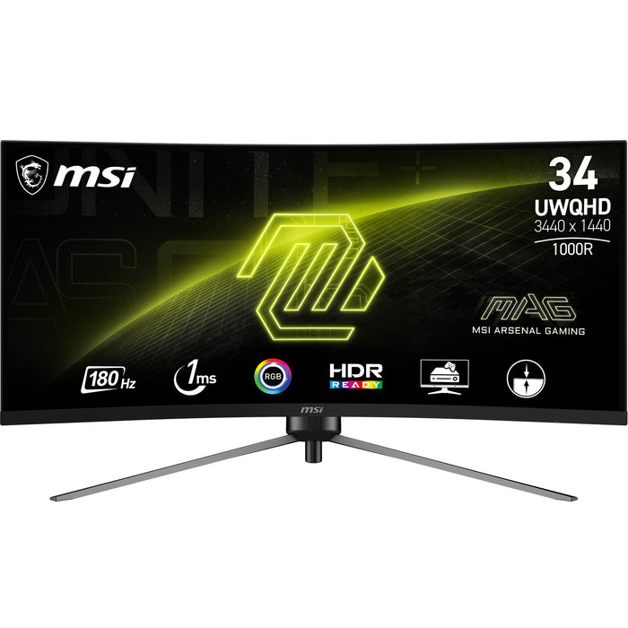 EAN 4711377140805 - MSI MAG 345CQRDE pantalla para PC 86,4 cm (34") 3440 x 1440 Pixeles UltraWide Dual Quad HD Negro imagen 1