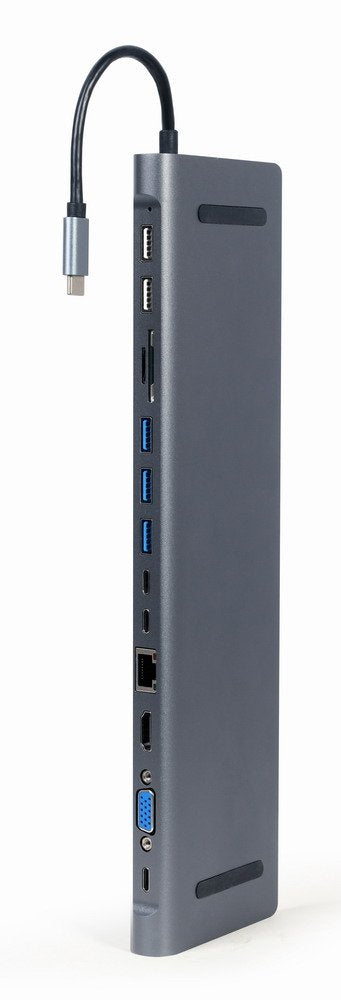 EAN 8716309121439 - Gembird A-CM-COMBO9-01 base para portátil y replicador de puertos USB 3.2 Gen 1 (3.1 Gen 1) Type-C Gris imagen 1