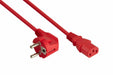 EAN 4066857002334 - Kabelmeister SK0130-R010 cable de transmisión Rojo 1 m Enchufe tipo E+F IEC C13 imagen 1