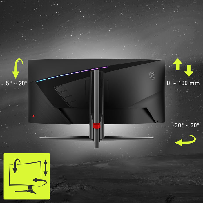 EAN 4711377140805 - MSI MAG 345CQRDE pantalla para PC 86,4 cm (34") 3440 x 1440 Pixeles UltraWide Dual Quad HD Negro imagen 13