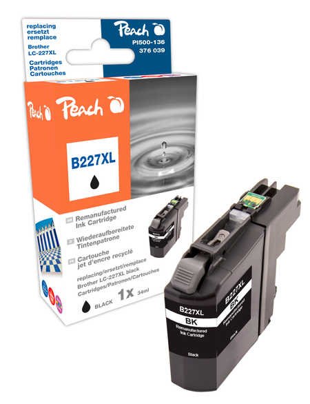 EAN 7640164826707 - Peach PI500-136 cartucho de tinta 1 pieza(s) Compatible Alto rendimiento (XL) Negro imagen 1