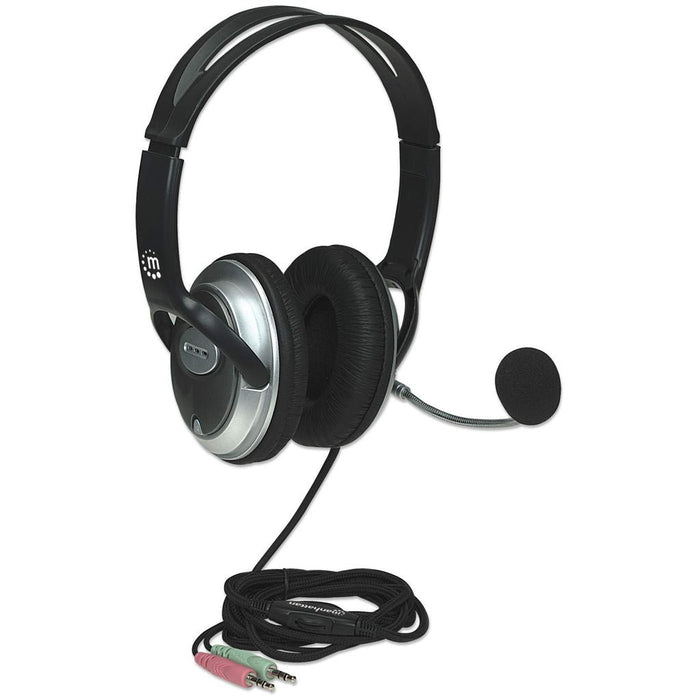 EAN 0766623175555 - Manhattan 175555 auricular y casco Auriculares Alámbrico Diadema Llamadas/Música Negro imagen 2