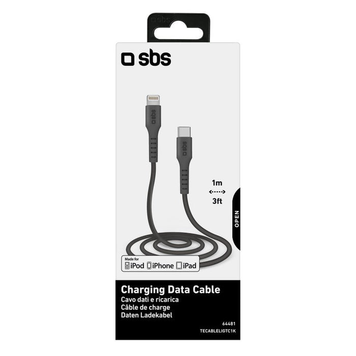 EAN 8018417264481 - SBS TECABLELIGTC1K cable de conector Lightning 1 m Negro imagen 4