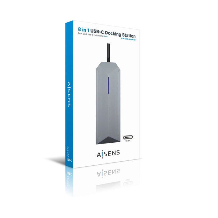 EAN 8436574707601 - AISENS ASUC-8P004-GR base para portátil y replicador de puertos Alámbrico USB 3.2 Gen 1 (3.1 Gen 1) Type- imagen 6
