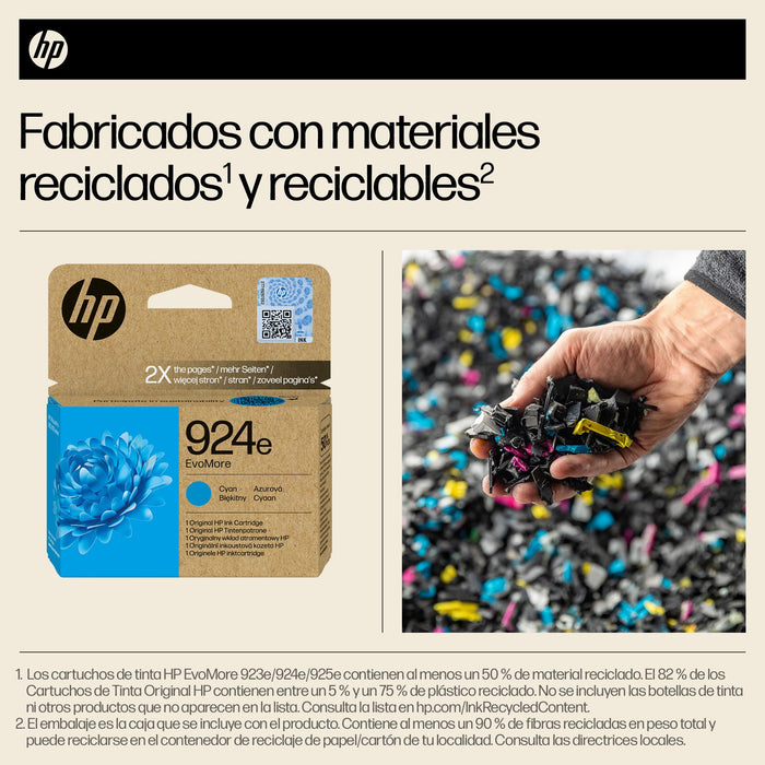 EAN 0196786147425 - HP 924e EvoMore Cyan Original Ink Cartridge cartucho de tinta 1 pieza(s) Alto rendimiento (XL) imagen 4