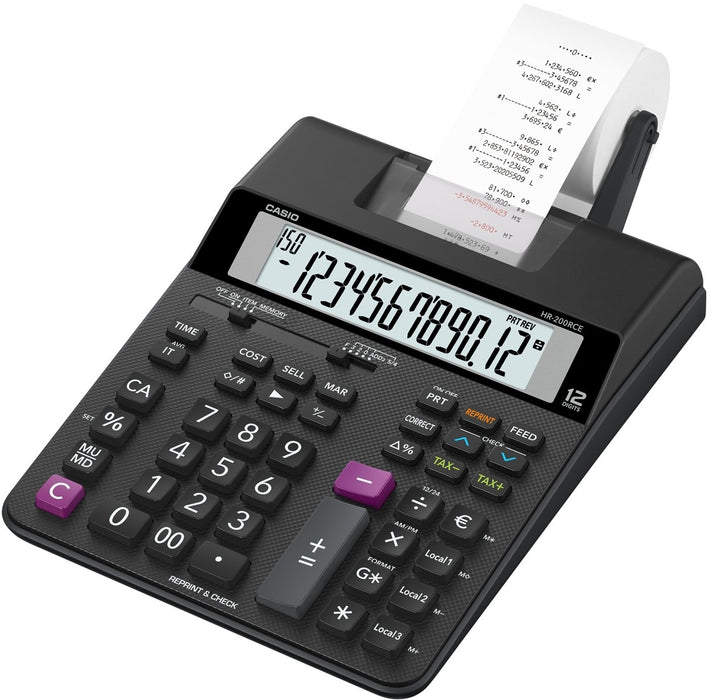 EAN 4971850099710 - Casio HR-200RCE calculadora Escritorio Calculadora de impresión Negro imagen 1