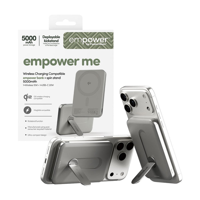 EAN 5715685028403 - PanzerGlass empower by ® empower Bank w. Spin Stand | 5000mAh | Titanium Protector de pantalla Apple 1 pi imagen 6