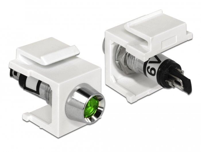 EAN 4043619864485 - DeLOCK 86448 conector Keystone LED Negro, Verde, Acero inoxidable, Blanco imagen 1