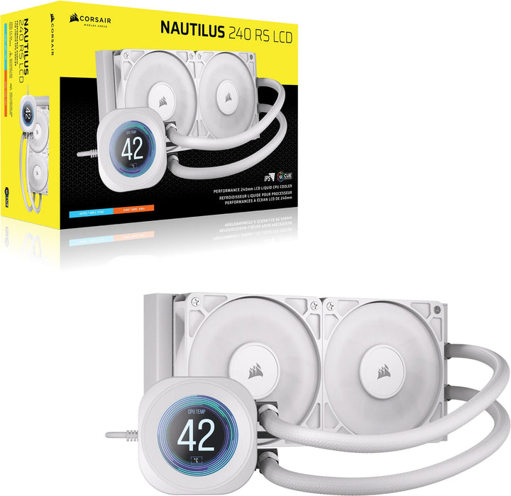 EAN 840440400349 - Corsair Nautilus 240 RS LCD Procesador Sistema de refrigeración líquida todo en uno 12 cm Blanco 1 pieza(s imagen 2